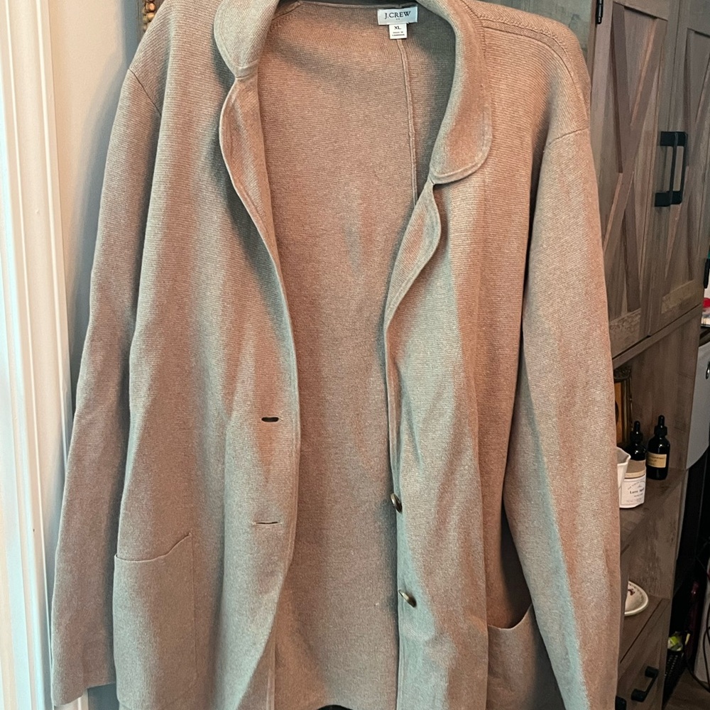 J.Crew Women’s Sweater Blazer XL (Fits 2X) Open Front Knit Jacket